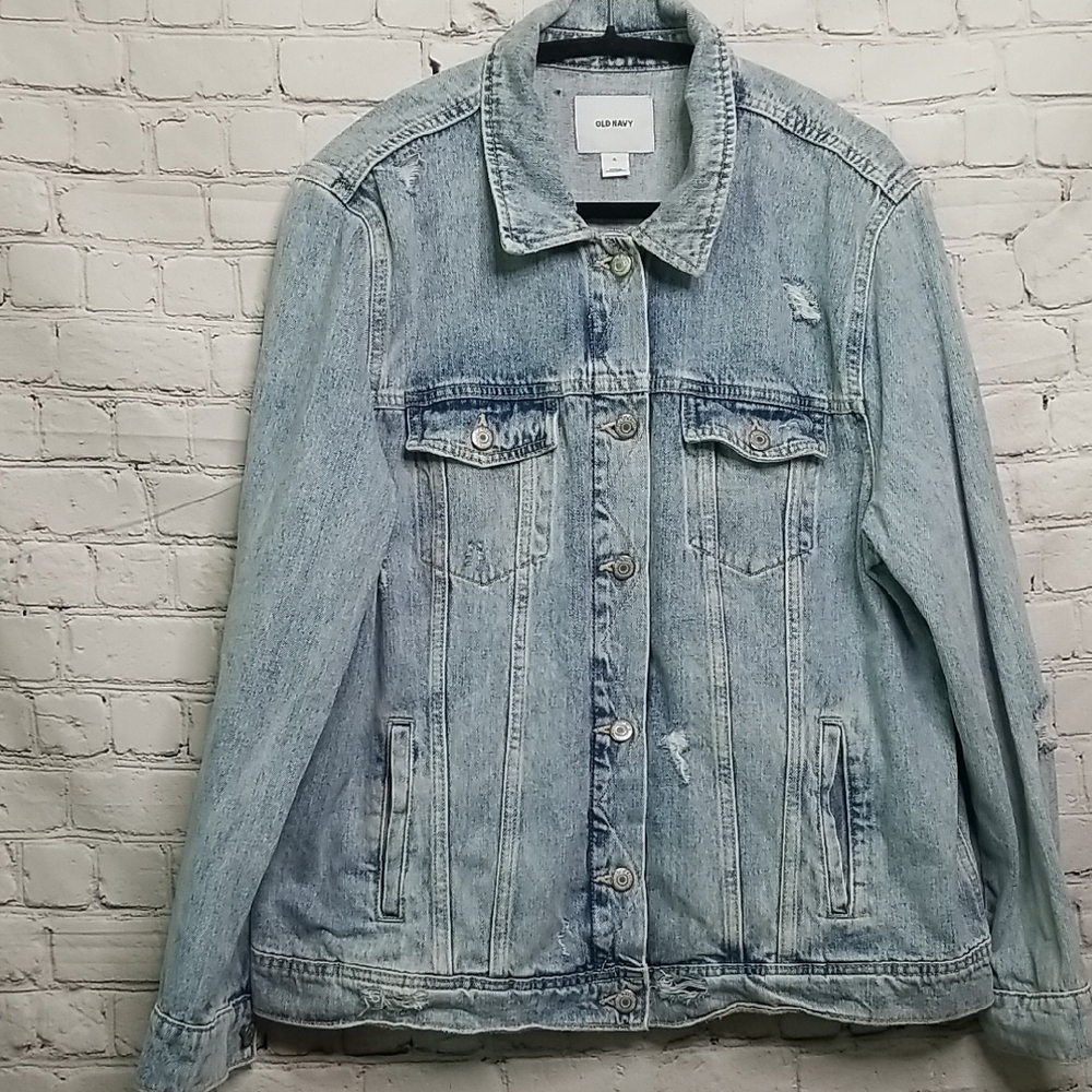 Old Navy Light Wash Blue Denim Jean Jacket